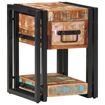 Nachtkastje 2 pcs 30 x 30 x 40 cm massief gerecycled hout