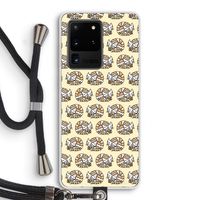 Slapende poes: Samsung Galaxy S20 Ultra Transparant Hoesje met koord