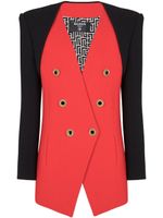 Balmain blazer croisé en crêpe - Rouge