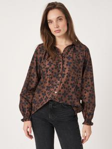 Blouse met bloemenprint van katoen-zijde-mix