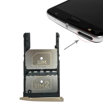 2 SIM-kaarthouder + Micro SD Card lade voor Motorola Moto Z Play(Gold)