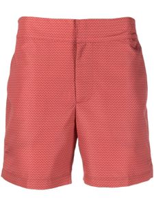 Frescobol Carioca short de bain à motif zigzag - Orange