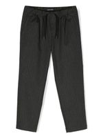 Emporio Armani Kids pantalon à lien de resserrage - Gris