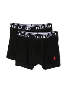 POLO RALPH LAUREN KIDS lot de deux boxers à motif Polo Pony - Noir