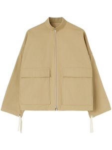 Jil Sander veste bomber à logo appliqué - Marron