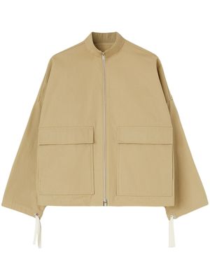 Jil Sander veste bomber à logo appliqué - Marron