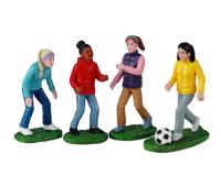 Girls Soccer Game 12x4x20 cm 4st Kersthuisje - Lemax