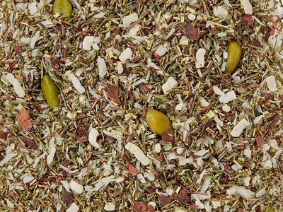 Witte chocolade - Pistache
 -
 Rooibos thee