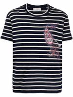 ETRO t-shirt rayé à motif cachemire - Bleu - thumbnail