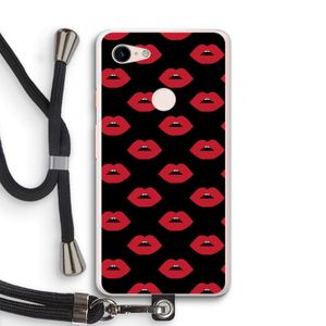 Lips: Pixel 3 XL Transparant Hoesje met koord
