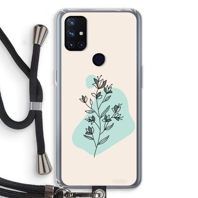 Violets are blue: OnePlus Nord N10 5G Transparant Hoesje met koord