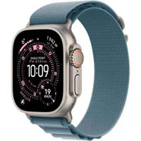Apple Watch Ultra 3 GPS + Cellular - 49 mm - Natuurlijke titanium kast - Lichtblauwe Alpine Loop-band - Groot