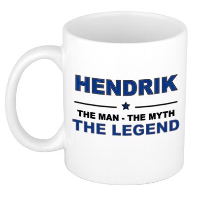 Naam mok - Hendrik - Hendrik The man, the legend - 300 ml - cadeau beker - koffiemok