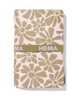 HEMA Strandlaken 175x110cm microvezel bloemen (khaki)