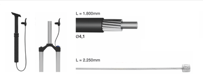 Elvedes kabelset voor dropper zadelpen / remote lock-out