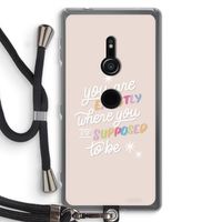 Right Place: Sony Xperia XZ2 Transparant Hoesje met koord