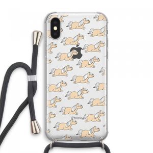 Ponys: iPhone XS Max Transparant Hoesje met koord