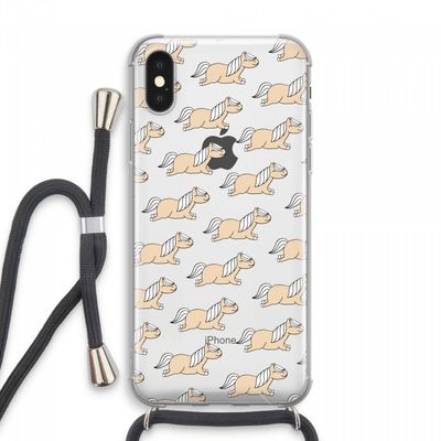 Ponys: iPhone XS Max Transparant Hoesje met koord
