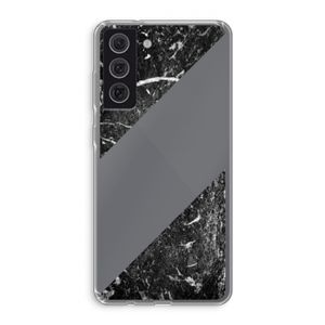 Zwart marmer: Samsung Galaxy S21 FE Transparant Hoesje