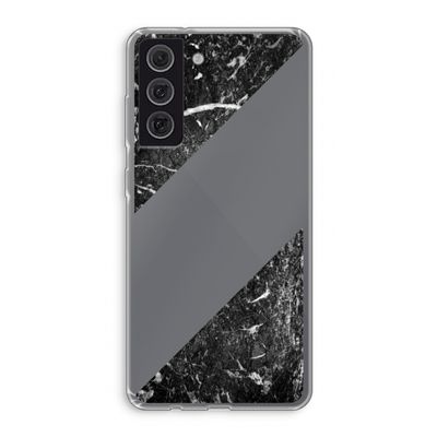 Zwart marmer: Samsung Galaxy S21 FE Transparant Hoesje