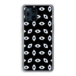 Eyes pattern: Oppo Find X3 Transparant Hoesje
