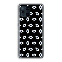 Eyes pattern: Oppo Find X3 Transparant Hoesje
