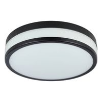 EGLO LED Palermo Plafondlamp - LED - Ø 30 cm - Zwart/Wit - Badkamer - thumbnail