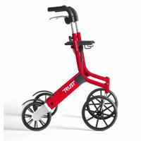 Lichtgewicht rollator Let&apos;s Go Out (6,2 kg) | TrustCare | Rood | Grote wielen | Design | Weggewerkte remkabels | TCOUTRE0130