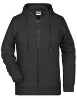 James & Nicholson JN8025 Ladies´ Zip-Hoody - /Black-Heather - XS - thumbnail