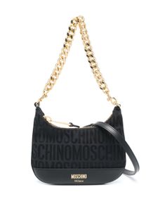 Moschino sac cabas en cuir à logo en jacquard - Noir