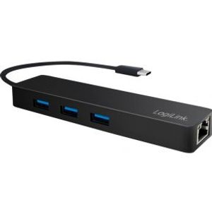 LogiLink UA0313 USB 3.0 (3.1 Gen 1) Type-C 5000Mbit/s Zwart hub & concentrator