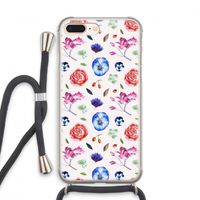 Bloemetjes: iPhone 7 PLUS Transparant Hoesje met koord