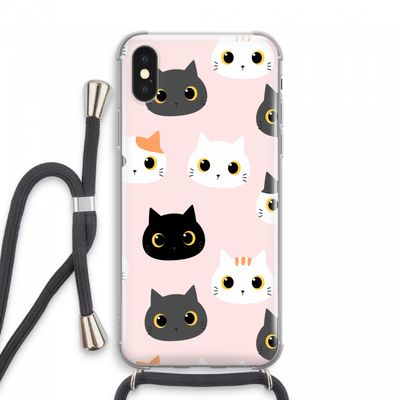 Katten: iPhone XS Max Transparant Hoesje met koord