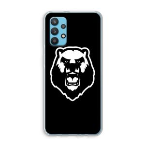 Angry Bear (black): Samsung Galaxy A32 4G Transparant Hoesje