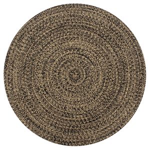 VidaXL Vloerkleed handgemaakt 90 cm jute zwart en naturel