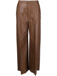 Desa 1972 pantalon palazzo à plis marqués - Marron