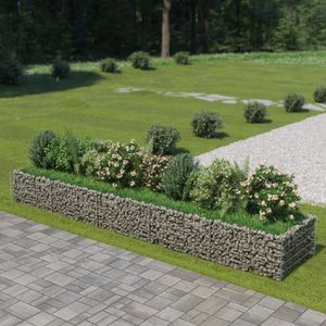 VidaXL Gabion plantenbak verhoogd 450x90x50 cm gegalvaniseerd staal