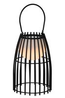 Lucide FJARA - Oplaadbare Tafellamp Binnen/Buiten - Accu/Batterij - Ø 17,5 cm - LED Dim to warm - 1x0,3W 3000K - IP44 - Zwart