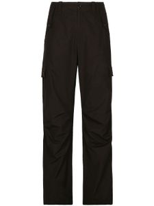 Dolce & Gabbana pantalon en coton à plaque logo - Noir