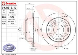 Remschijf BREMBO, Remschijftype: Binnen geventileerd, u.a. für Hyundai