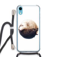 Yin Yang Wolves: iPhone XR Transparant Hoesje met koord