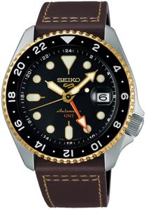Horlogeband Seiko SSK036K1 / 4R34-00A0 / 5 Sports / L0PT011J0 Leder Bruin 22mm