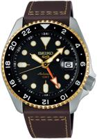 Horlogeband Seiko SSK036K1 / 4R34-00A0 / 5 Sports / L0PT011J0 Leder Bruin 22mm