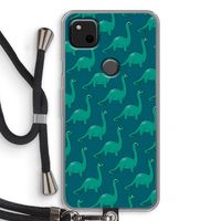 Diplodocus: Pixel 4a Transparant Hoesje met koord