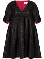 Nina Ricci robe courte à pois en jacquard - Noir - thumbnail