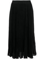 Versace Jeans Couture fully-pleated logo-waistband midi skirt - Noir