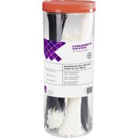 TRU COMPONENTS 1566530 Kabelbinder 100 mm, 200 mm, 300 mm 3.60 mm Zwart, Natuur 500 stuk(s)