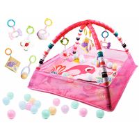 Activity Center - Educatieve Mat - Babygym - Met 18 ballen - Baby mat - Baby Speelmat - Roze