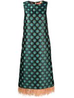 La DoubleJ robe mi-longue Column en jacquard - Vert - thumbnail