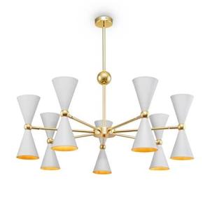 Maytoni - Hanglamp Vesper - Wit met goud - Ø91